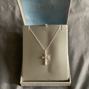 Diamond cross necklace